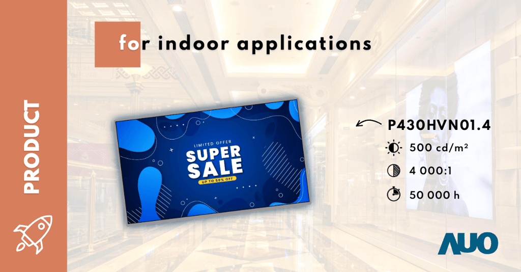 New display by AUO – 43-inch LCD for digital signage