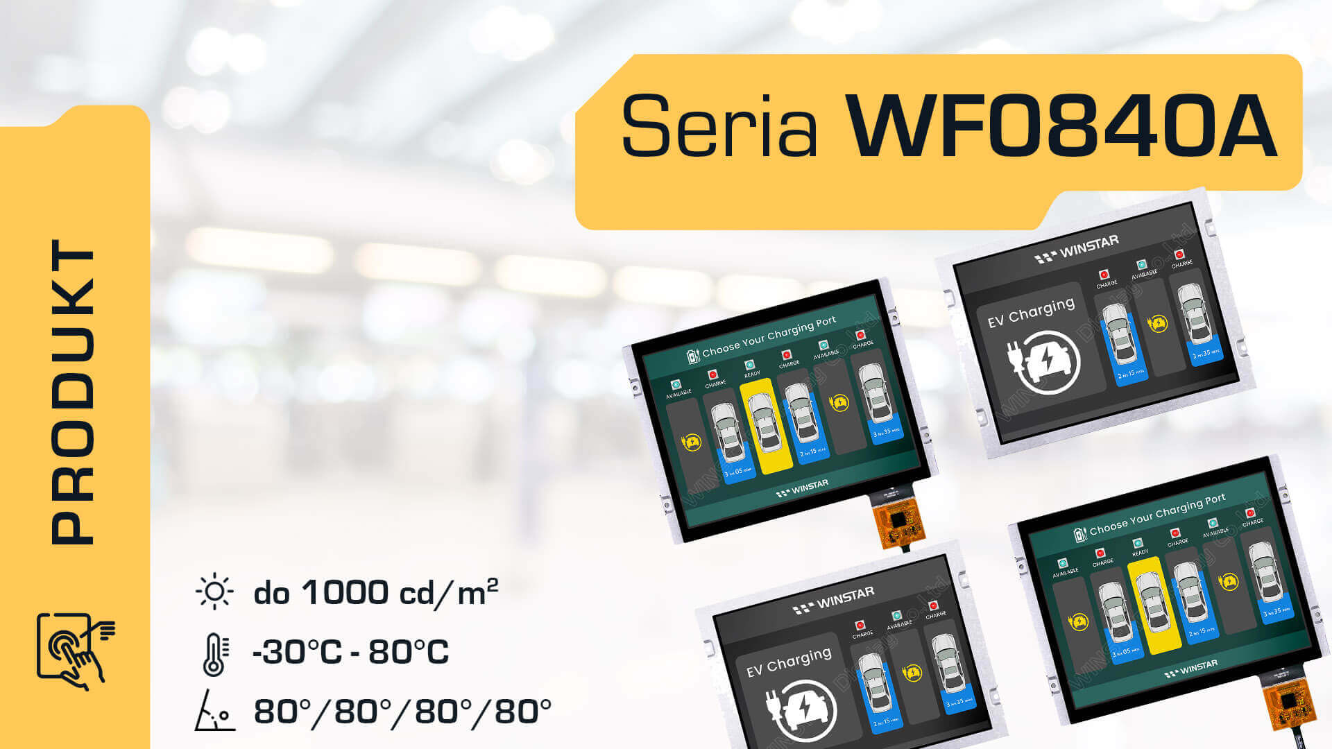 8.4-calowe LCD-TFT od Winstara przystosowane do pracy w ekstremalnych temperaturach