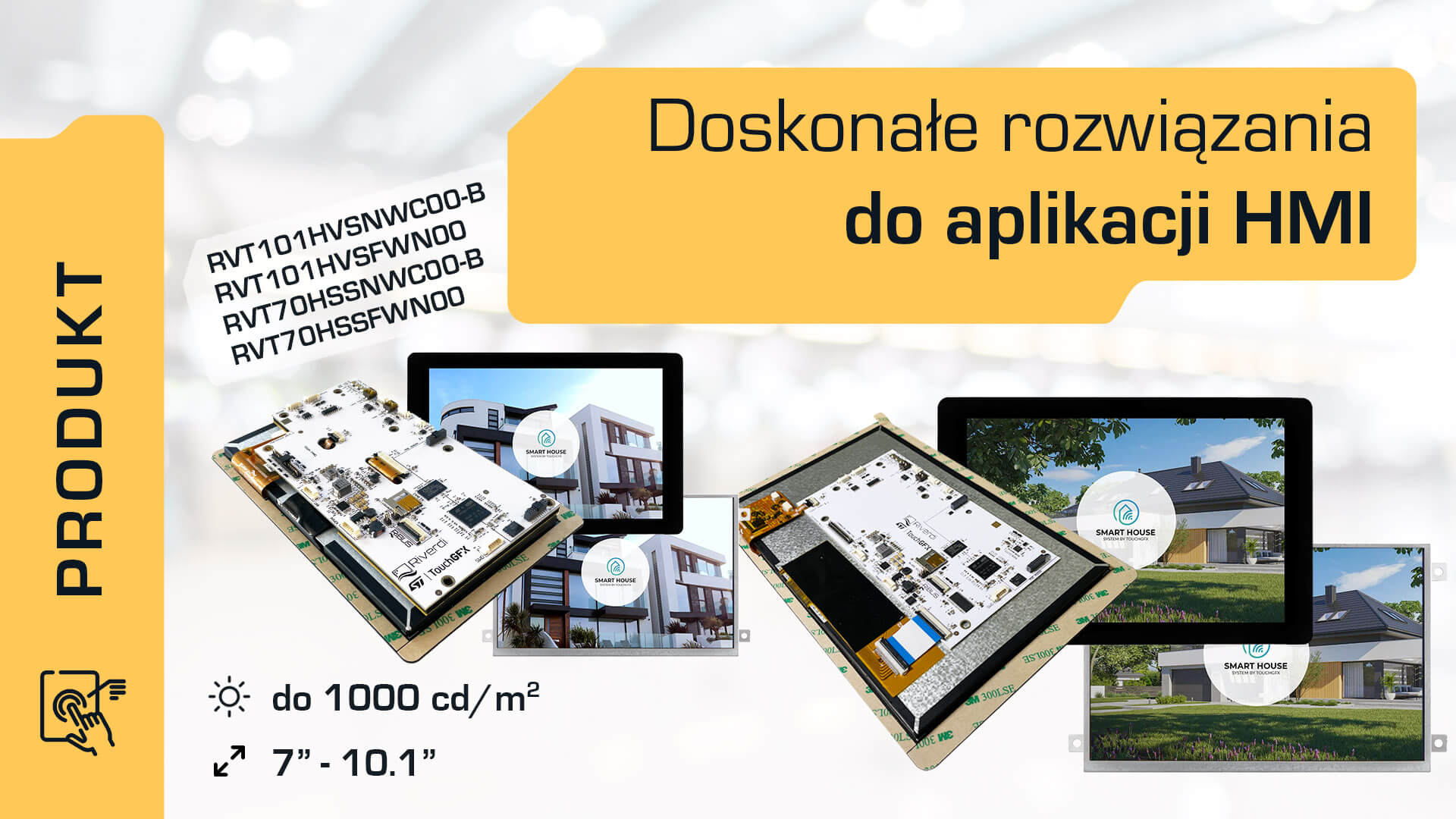 7- i 10.1-calowe rozwiązania od Riverdi – seria STM32 Embedded Displays